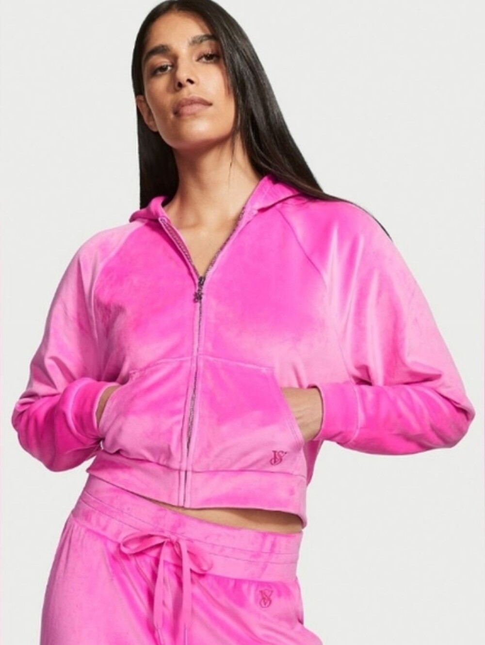 Victoria's Secret Velour Full Zip Hoodie - Size XL - NWT